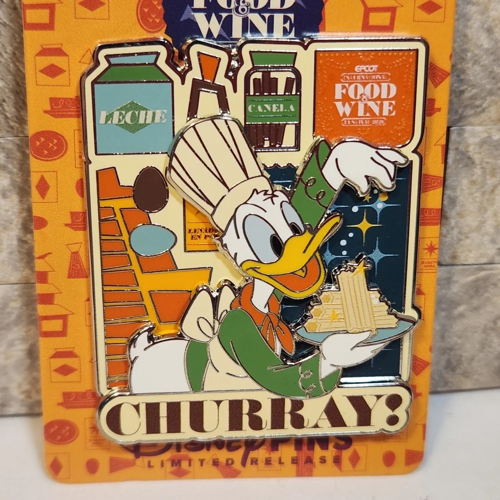 Disney Donald Duck Epcot Food & Wine Festival 2020 Churray Pin Limited Release